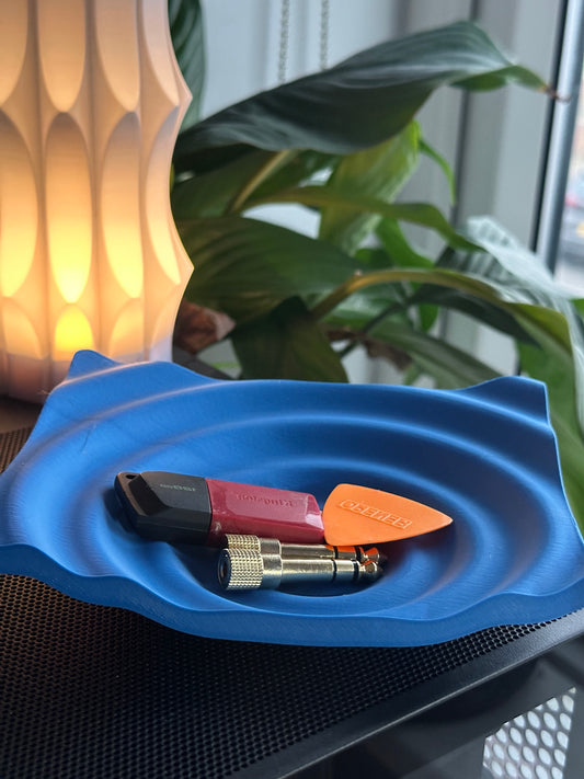 catchall tray, sculptural ripple organizer, jewelry dish, entryway centerpiece minimalist