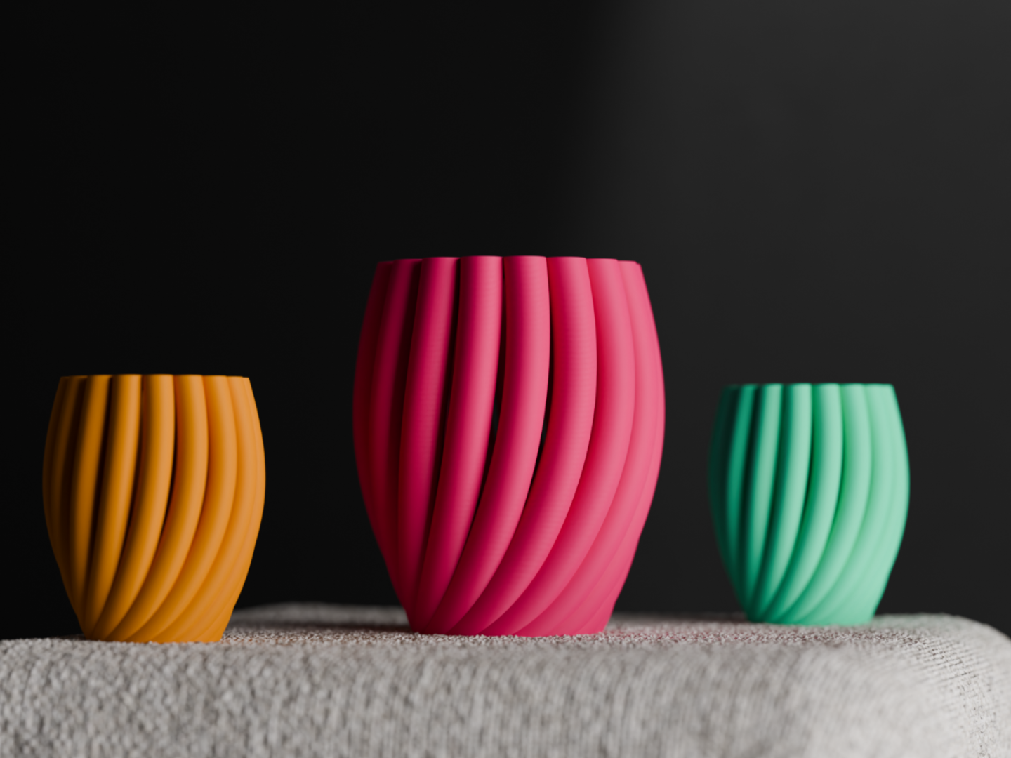 Ribbed Vase, Contemporary Geometric Vessel, Dried Flower Holder, Japandi Tabletop