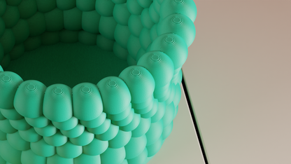 Planter Pot Bubble Texture, Indoor Succulent Organizer, Contemporary Minimal Accent