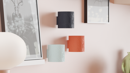 Wall Mounted Planter, Vertical Kitchen Organizer Slide Insert DripTray CircuitTexture