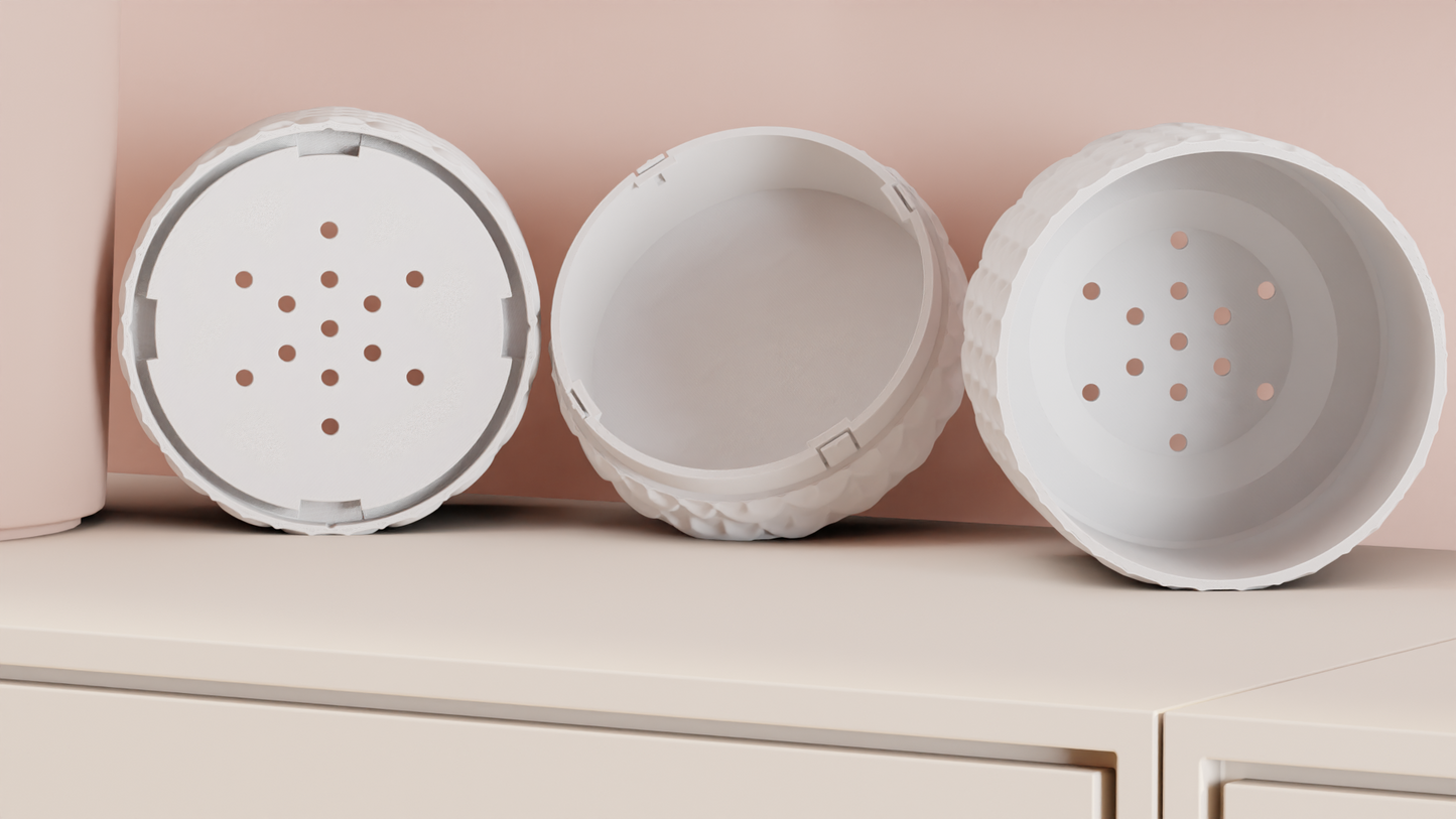 Wall Mounted Planter, Vertical Kitchen Organizer Slide Insert DripTray CircuitTexture