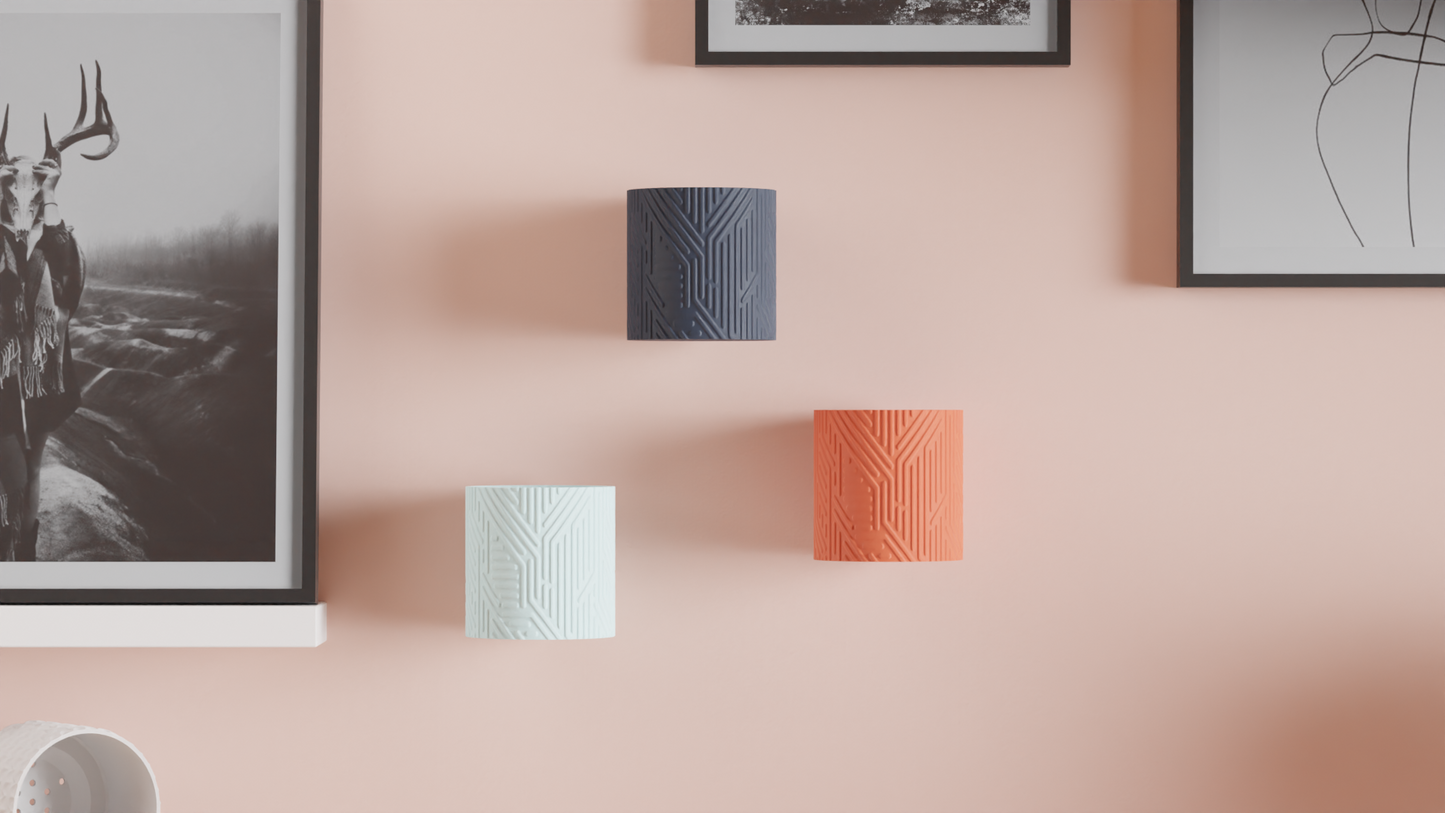 Wall Mounted Planter, Vertical Kitchen Organizer Slide Insert DripTray CircuitTexture