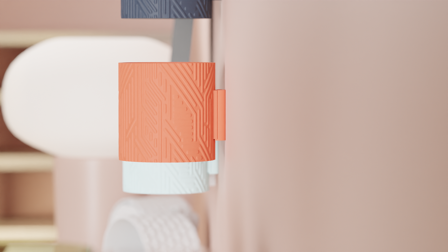 Wall Mounted Planter, Vertical Kitchen Organizer Slide Insert DripTray CircuitTexture