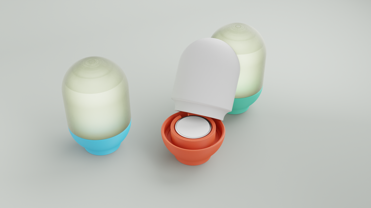 Original Capsule Pendant Light, Minimalist Style Diffuser Shade, Scandinavian Workspace Lamp, Soft Geometric Illumination