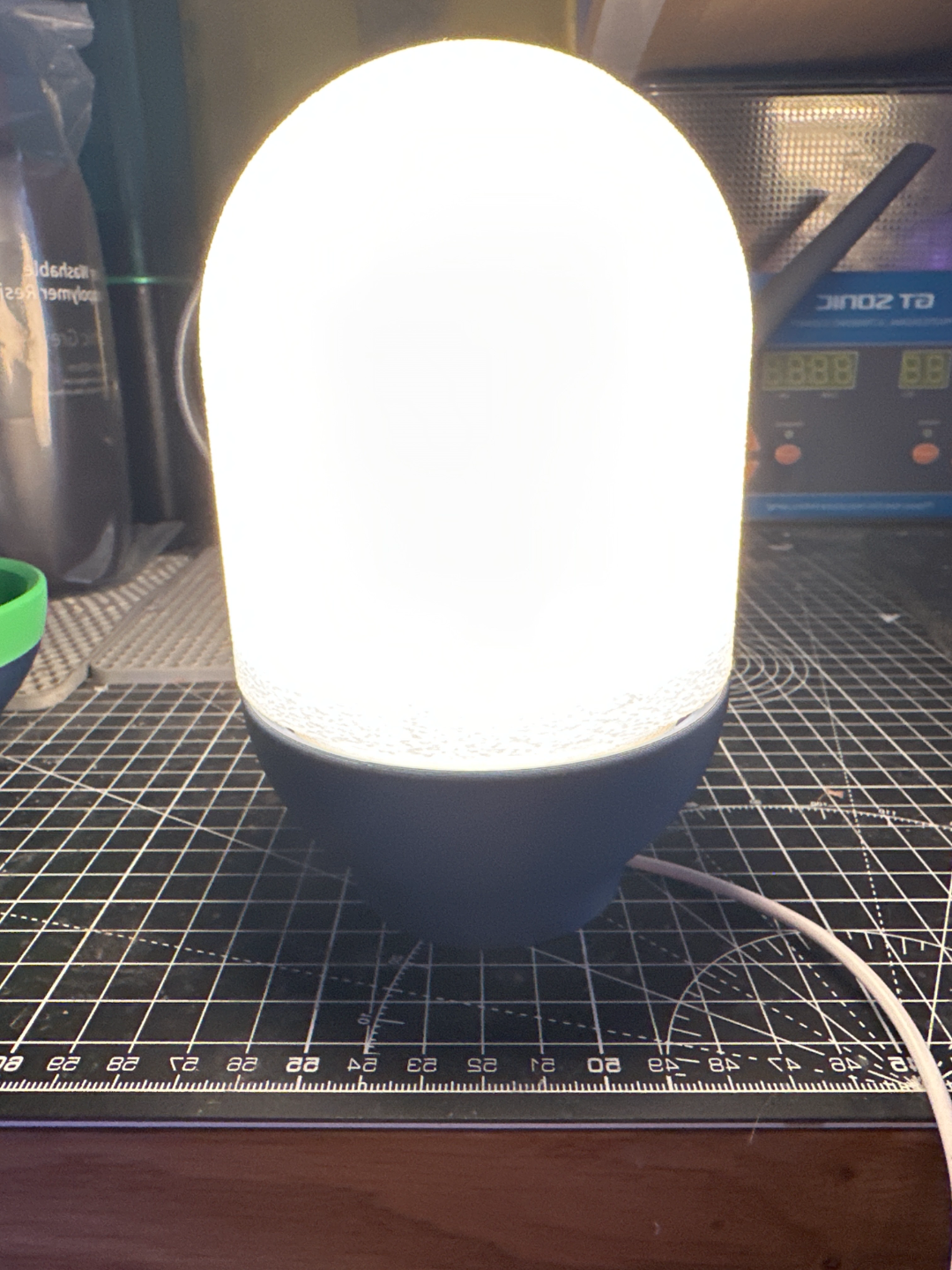 Original Capsule Pendant Light, Minimalist Style Diffuser Shade, Scandinavian Workspace Lamp, Soft Geometric Illumination