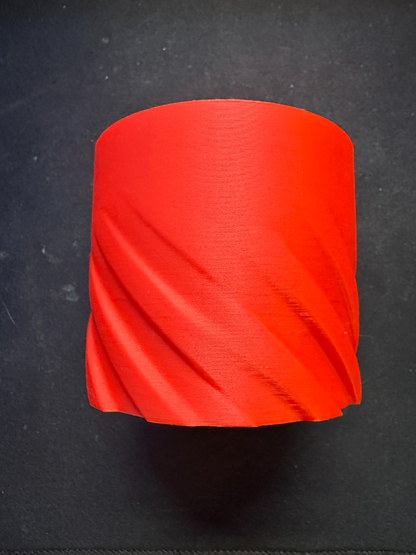 Spiral Planter Pot, Twisted Geometric Vessel, Minimal Workplace Succulents MatteBlack