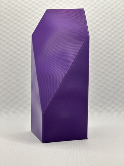 Original Artistic Vase Pair, Stylish Geometric Hexagonal Opening, Modern Tabletop Flower Holder, Contemporary Accent