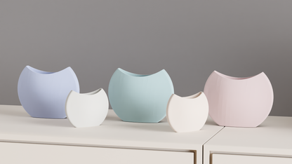 Modern Vase, Geometric Tabletop Accent, Contemporary Flower Holder, Japandi Minimalist