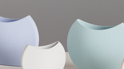 Modern Vase, Geometric Tabletop Accent, Contemporary Flower Holder, Japandi Minimalist