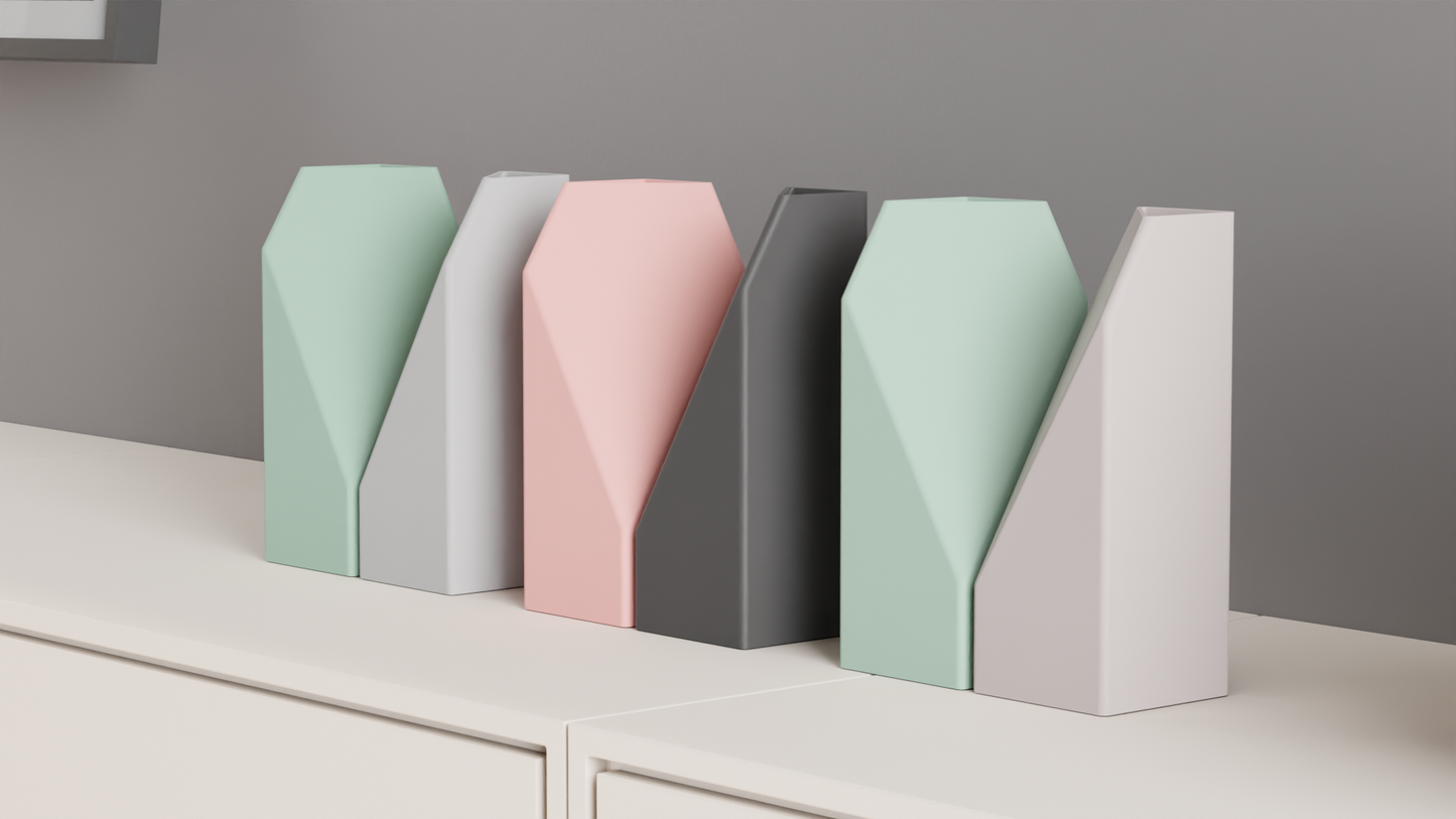 Original Artistic Vase Pair, Stylish Geometric Hexagonal Opening, Modern Tabletop Flower Holder, Contemporary Accent