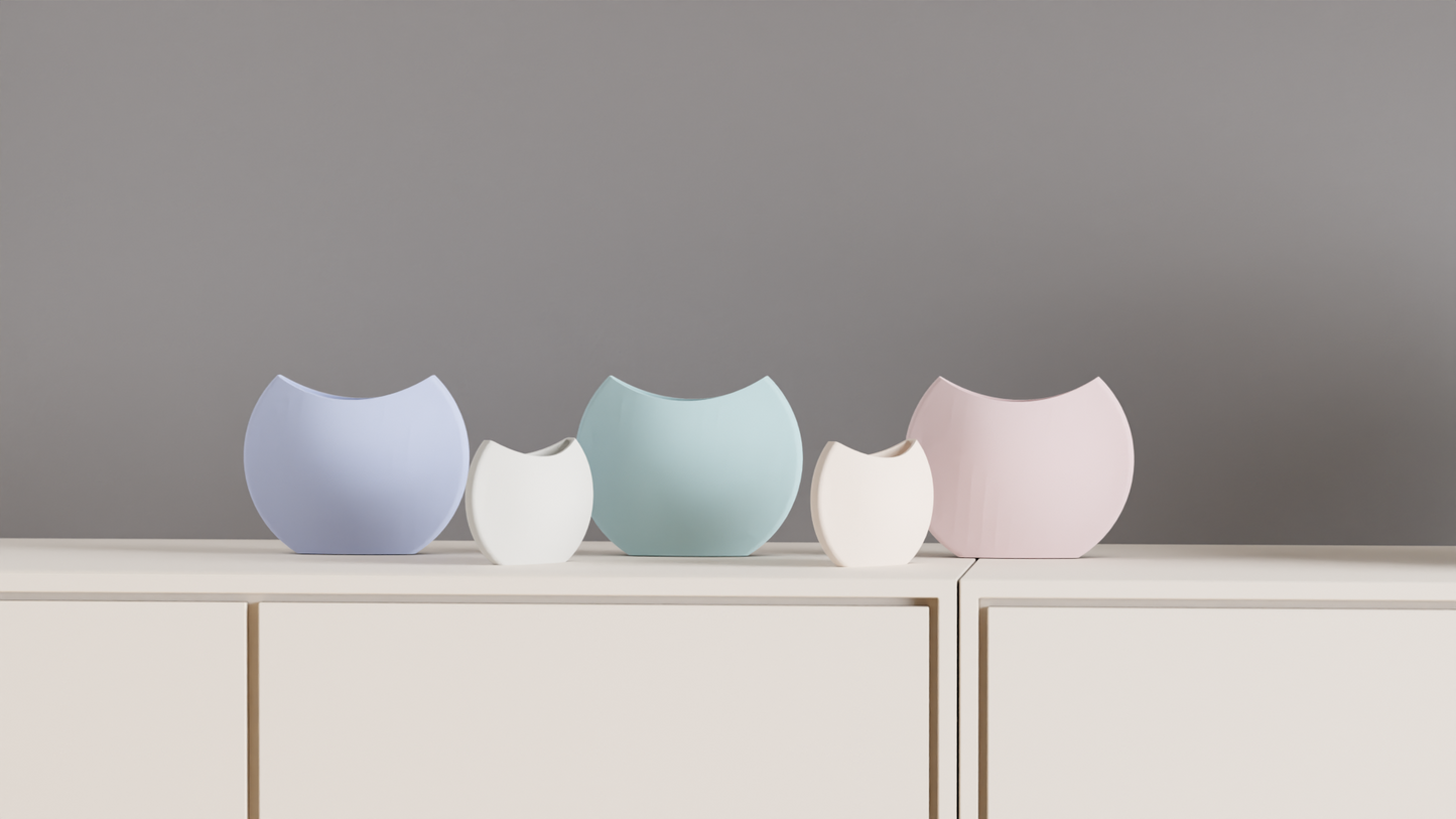 Modern Vase, Geometric Tabletop Accent, Contemporary Flower Holder, Japandi Minimalist