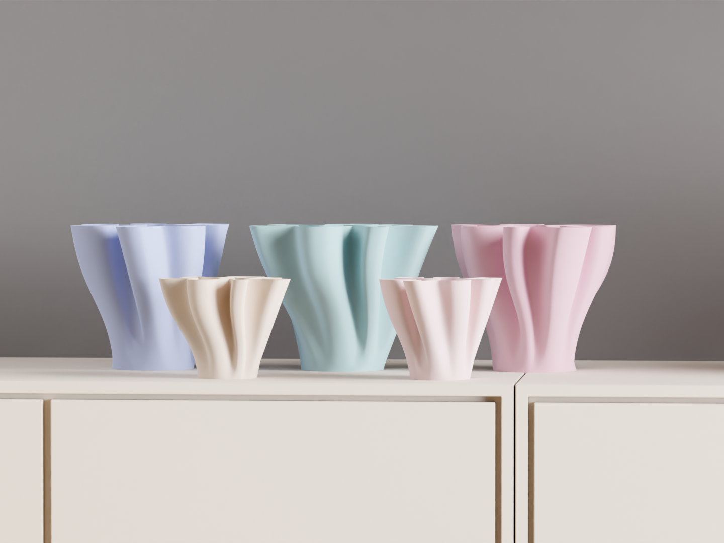 Modern Flower Wave Vase, Original Contemporary Flowing Vessel, Minimalist Translucent Tabletop Display, Art Deco