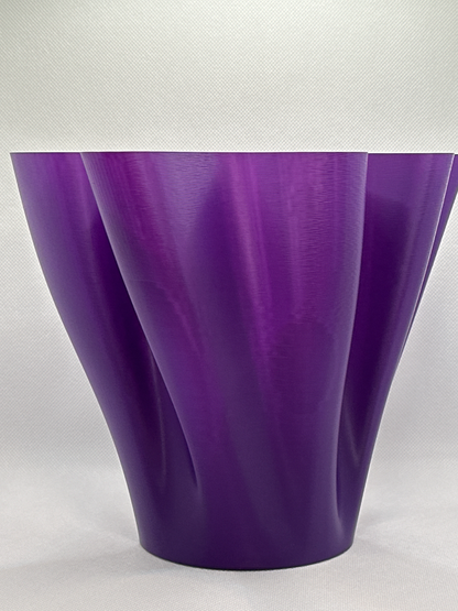 Modern Flower Wave Vase, Original Contemporary Flowing Vessel, Minimalist Translucent Tabletop Display, Art Deco