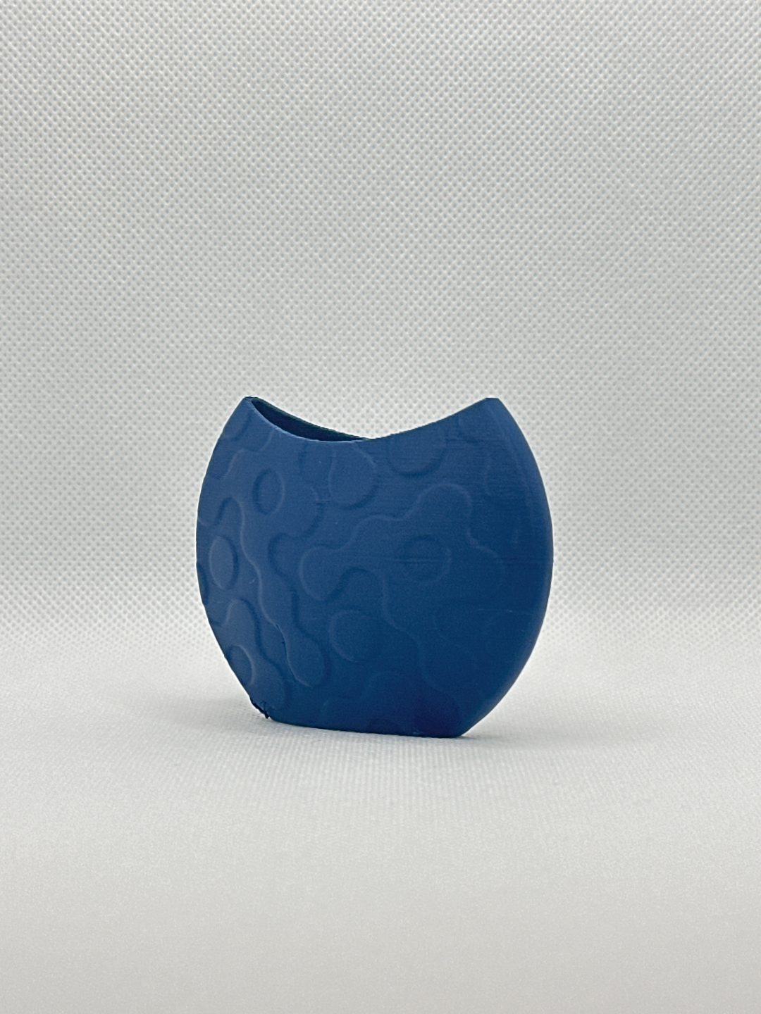 Contemporary Art Deco Vase, Original Organic Wave Pattern, Watertight Tabletop Accent, Geometric Space Holder