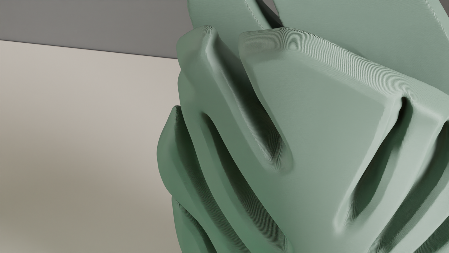 Monstera Leaf Vase, Minimalist Botanical Vessel, Modern Tabletop Accent, Sculptural