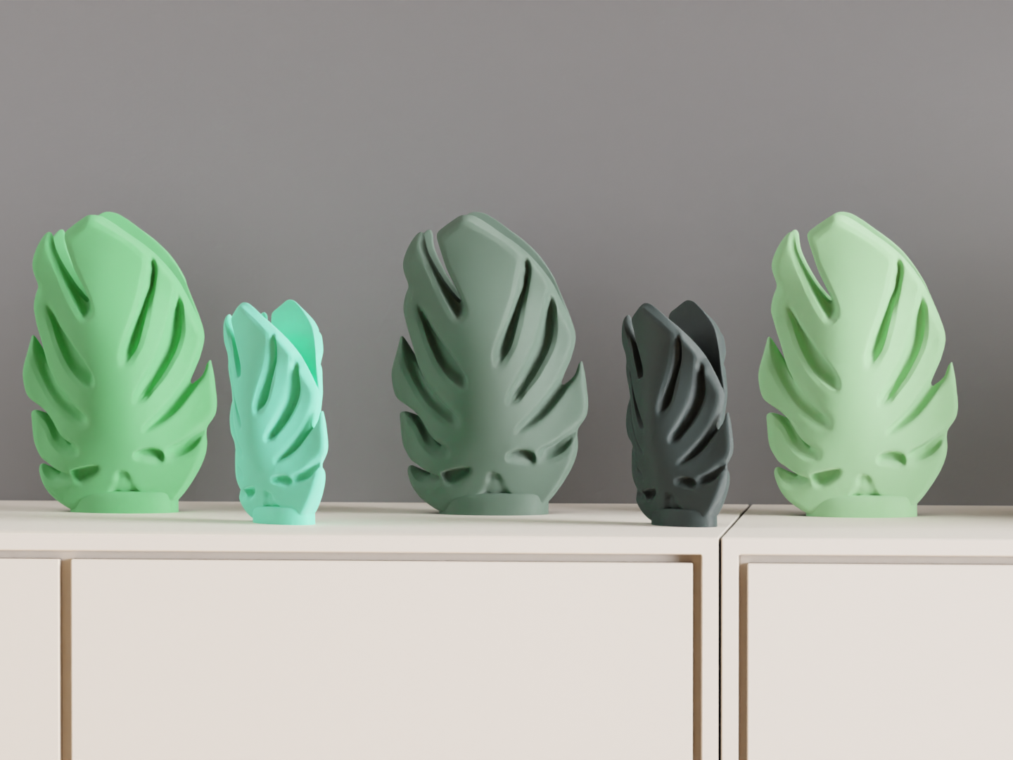 Monstera Leaf Vase, Minimalist Botanical Vessel, Modern Tabletop Accent, Sculptural