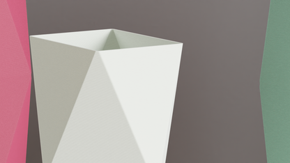 Geometric Vase, Dual Aspect Twist, Modern Hexagon Centerpiece, Minimalist Penholder