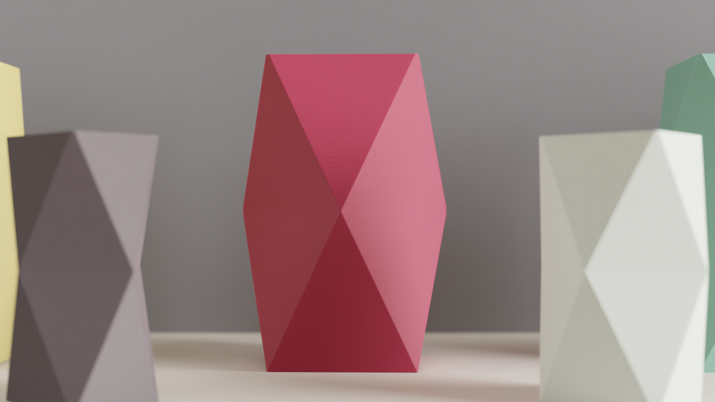 Geometric Vase, Dual Aspect Twist, Modern Hexagon Centerpiece, Minimalist Penholder
