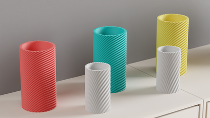 Original Spiral Column Vase, Sculptural Geometric Centerpiece, Contemporary Tablescape Accent, Nordic Style, Art Deco