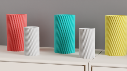 Original Spiral Column Vase, Sculptural Geometric Centerpiece, Contemporary Tablescape Accent, Nordic Style, Art Deco