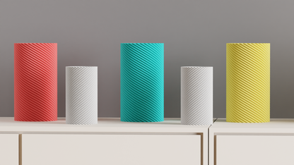 Original Spiral Column Vase, Sculptural Geometric Centerpiece, Contemporary Tablescape Accent, Nordic Style, Art Deco