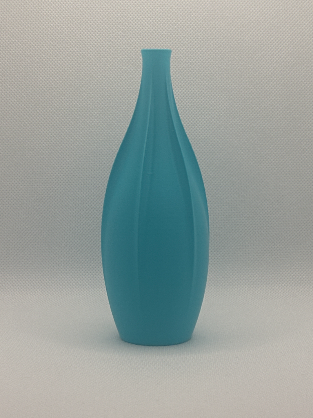 Geometric Vase, Sculptural Finned Vertical Rib Vessel, Contemporary Tabletop Accent
