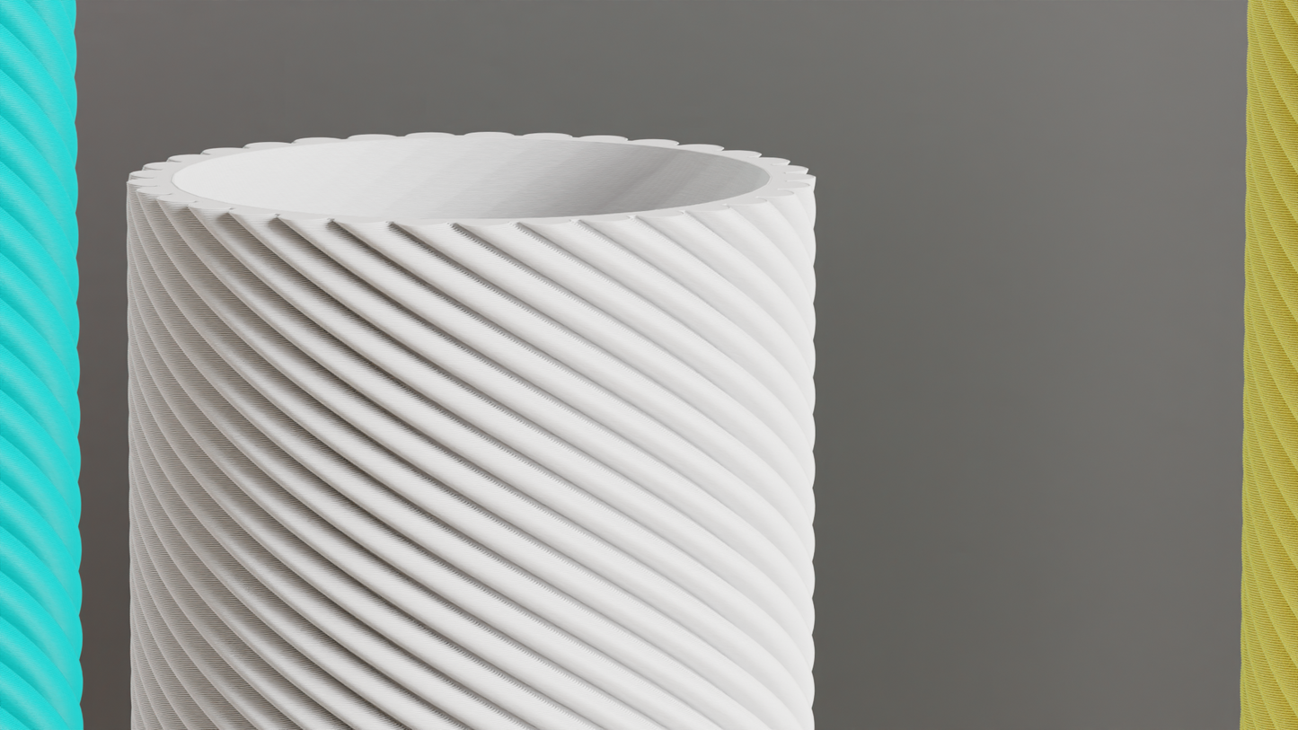 Original Spiral Column Vase, Sculptural Geometric Centerpiece, Contemporary Tablescape Accent, Nordic Style, Art Deco