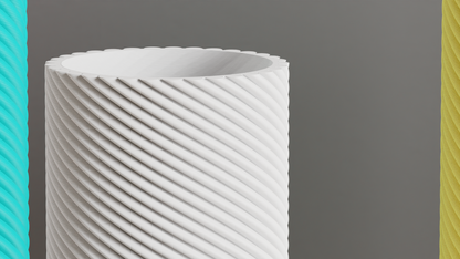 Original Spiral Column Vase, Sculptural Geometric Centerpiece, Contemporary Tablescape Accent, Nordic Style, Art Deco