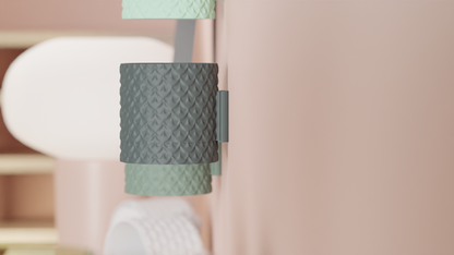 Wall planter, floating vertical holder, minimalist architectural succulent organizer