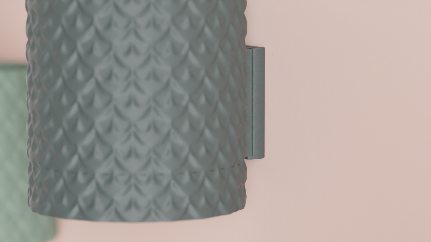 Wall planter, floating vertical holder, minimalist architectural succulent organizer