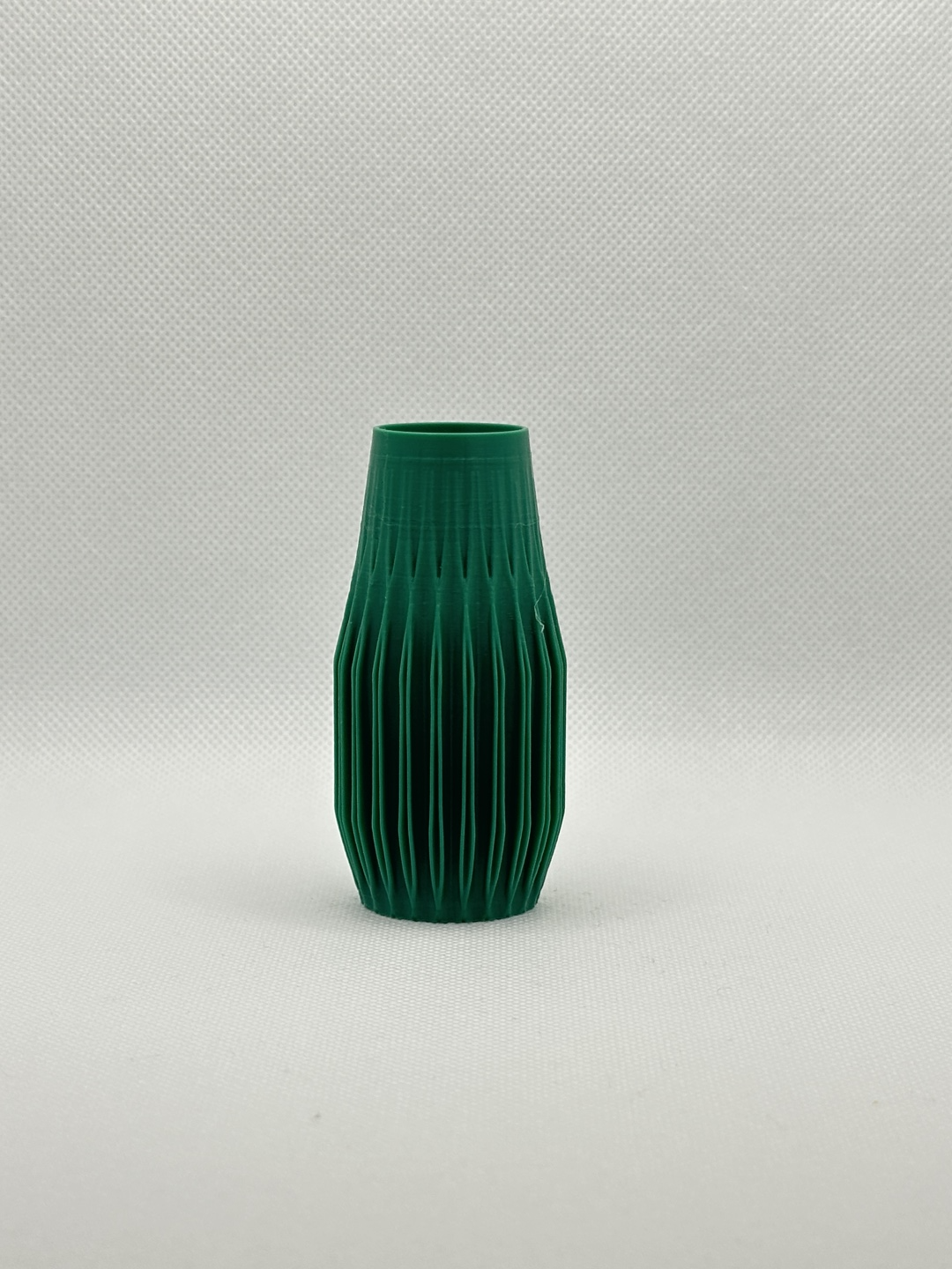 Geometric Vase, Faceted Finned Sculptural Tabletop Bouquet Holder Modern Japandi