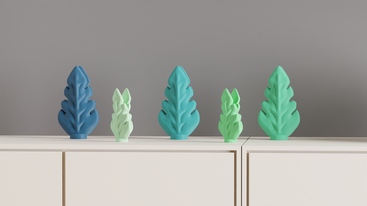 Leaf Vase, Geometric Botanical Centerpiece, Sculptural Tabletop Accent, Minimalist Elegant