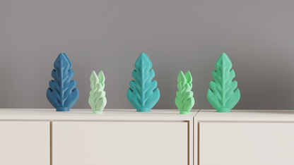 Leaf Vase, Geometric Botanical Centerpiece, Sculptural Tabletop Accent, Minimalist Elegant