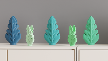 Leaf Vase, Geometric Botanical Centerpiece, Sculptural Tabletop Accent, Minimalist Elegant