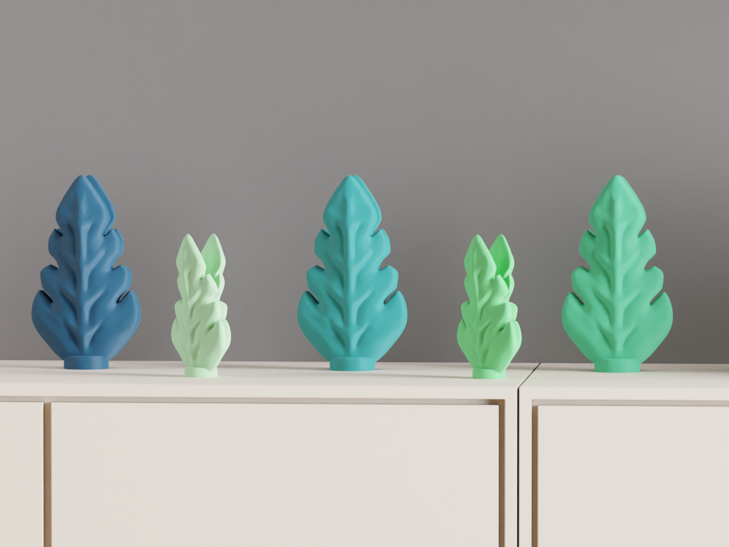 Leaf Vase, Geometric Botanical Centerpiece, Sculptural Tabletop Accent, Minimalist Elegant