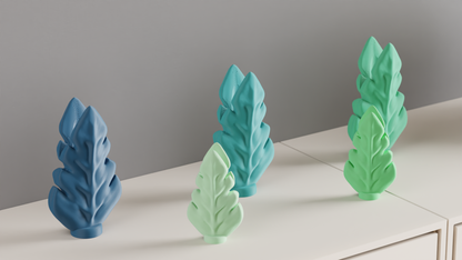 Leaf Vase, Geometric Botanical Centerpiece, Sculptural Tabletop Accent, Minimalist Elegant