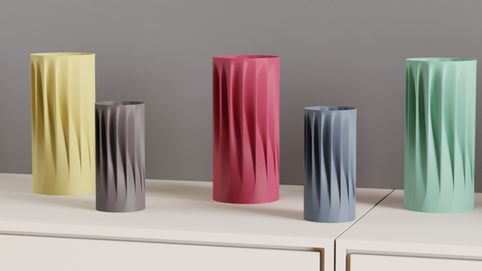 Modern Vase, Twisted Spiral Minimalist Geometric TableAccent, JapandiStyle Sculptural