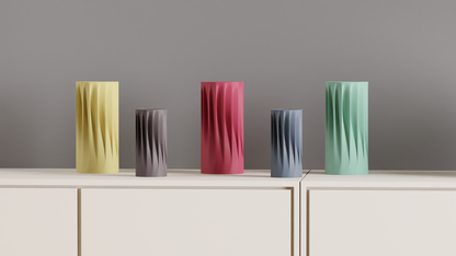 Modern Vase, Twisted Spiral Minimalist Geometric TableAccent, JapandiStyle Sculptural