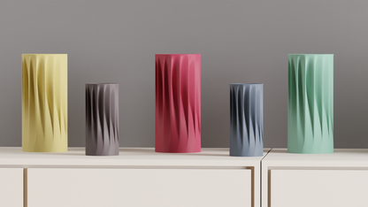 Modern Vase, Twisted Spiral Minimalist Geometric TableAccent, JapandiStyle Sculptural