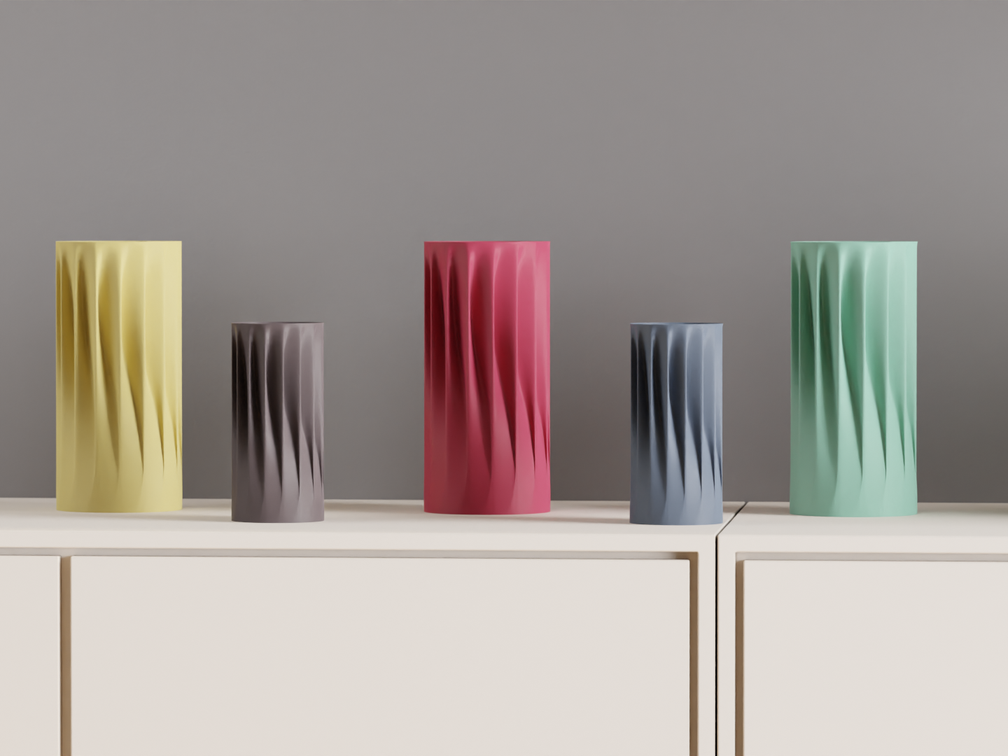 Modern Vase, Twisted Spiral Minimalist Geometric TableAccent, JapandiStyle Sculptural