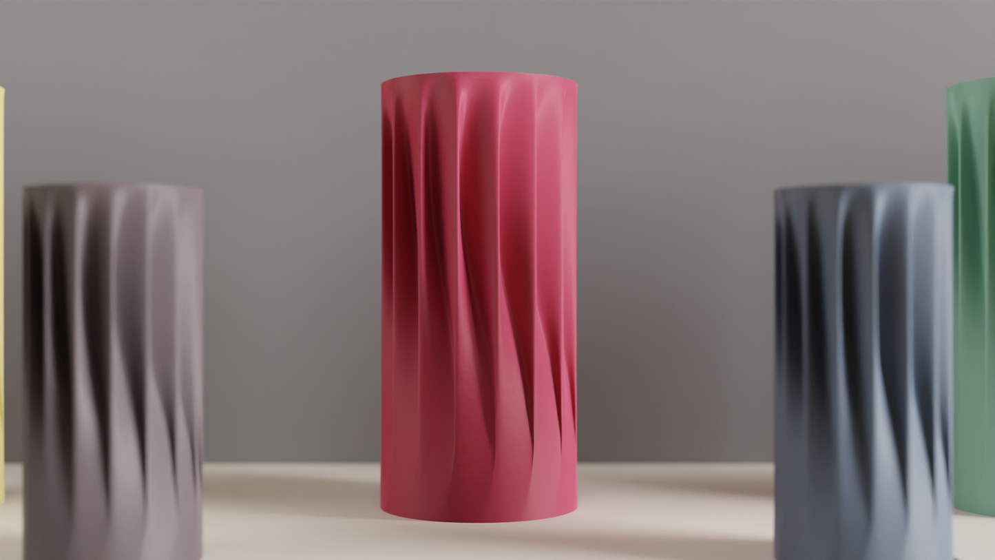 Modern Vase, Twisted Spiral Minimalist Geometric TableAccent, JapandiStyle Sculptural