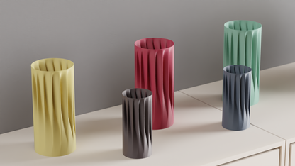 Modern Vase, Twisted Spiral Minimalist Geometric TableAccent, JapandiStyle Sculptural