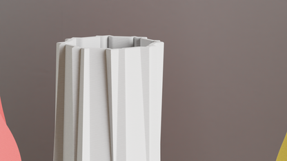 Modern Minimalist Wave Vase, Geometric Flowing Flower Holder, Stylish Tabletop Sculptural Piece, Contemporary Accent