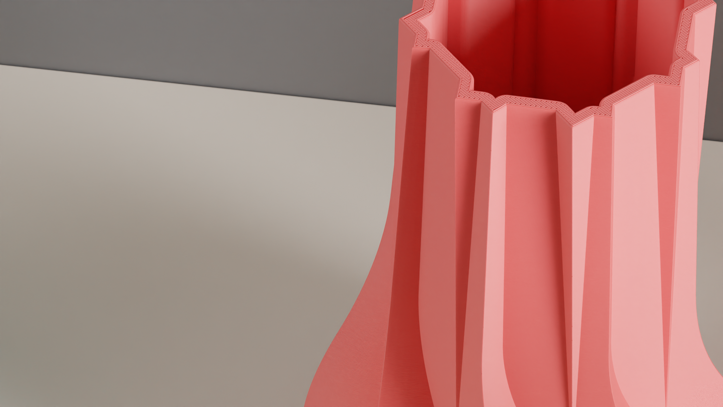 Modern Minimalist Wave Vase, Geometric Flowing Flower Holder, Stylish Tabletop Sculptural Piece, Contemporary Accent