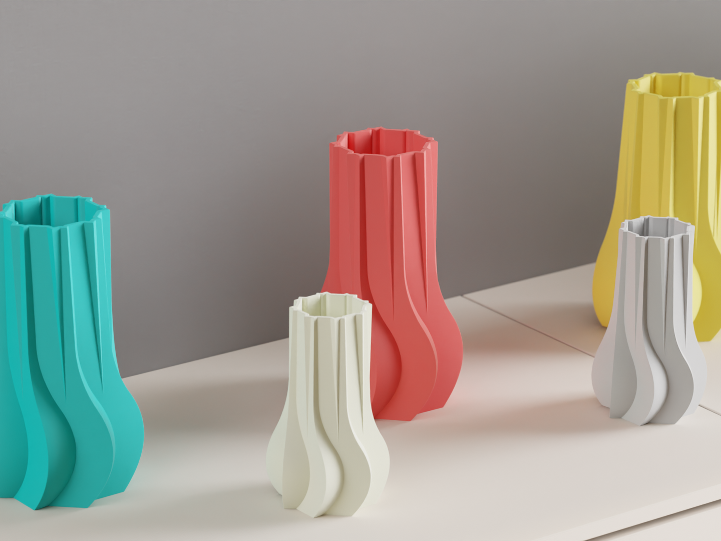 Modern Minimalist Wave Vase, Geometric Flowing Flower Holder, Stylish Tabletop Sculptural Piece, Contemporary Accent