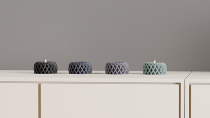 Modern Nordic Style Spiral Basket Candle Holder, Stylish Contemporary LED Lantern, Tabletop Ambient Statement