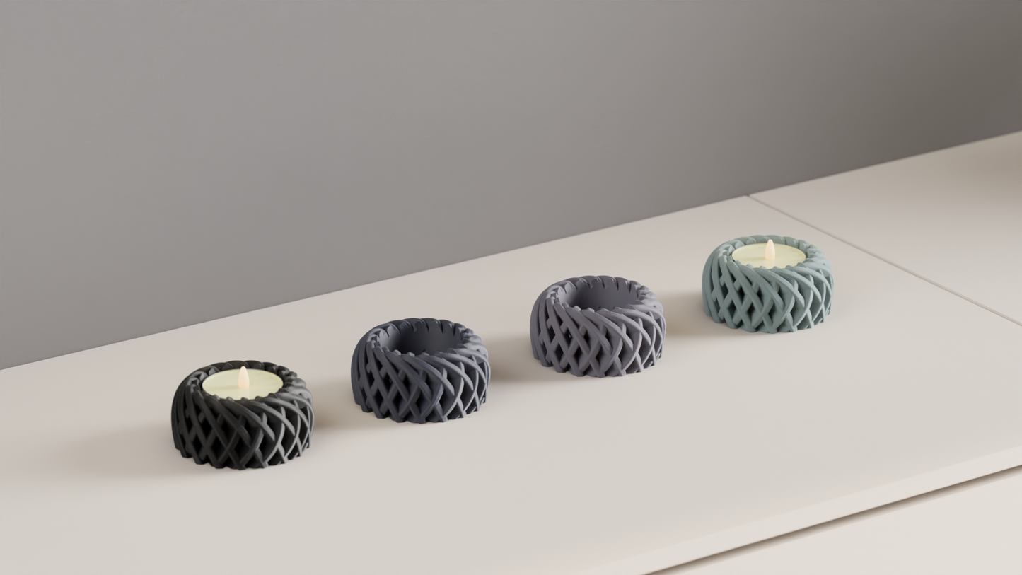 Modern Nordic Style Spiral Basket Candle Holder, Stylish Contemporary LED Lantern, Tabletop Ambient Statement