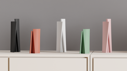 Geometric Vase, Folded Elegance Architectural Flower Vessel, Modern Tabletop Accent