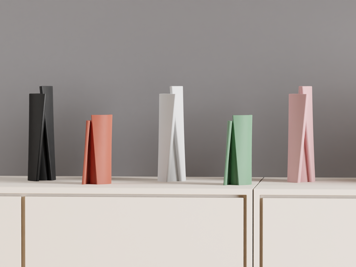 Geometric Vase, Folded Elegance Architectural Flower Vessel, Modern Tabletop Accent