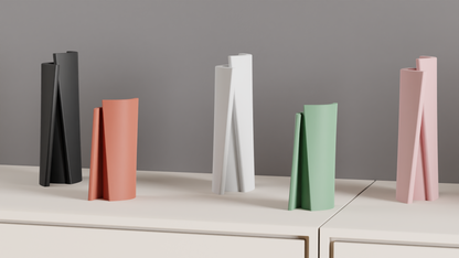 Geometric Vase, Folded Elegance Architectural Flower Vessel, Modern Tabletop Accent